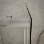 BATHME NOEL-3 Mampara Ducha Lateral Fijo+Frontal Corredera Cromo Transparente