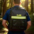 Mochila personalizada de bombero de gran capacidad con banda reflectante y nombre Uso diario Regalo de cumpleaños para bomberos Bomberos