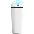 50L Sensor Bin, Stainless Steel Automatic Touchless Slim Kitchen Bin with Dual-Mode Opening, Battery Operated, White