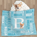 Personalizado lindo 3D de dibujos animados multicolor suave manta de mascotas con el nombre de mascotas Suministros regalo de cumpleaños para los amantes del gato del perro del animal doméstico