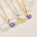 Personalizado 1-5 Piedras de Nacimiento Collar Giratorio con Inicial Dainty Joyería Cumpleaños Aniversario Día de la Madre Regalo para Mamá Amiga