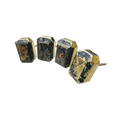 Faceted Agate Cabinet Drawer Pulls - Set of 4