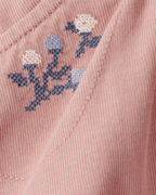 Falda rosa con cintura elástica