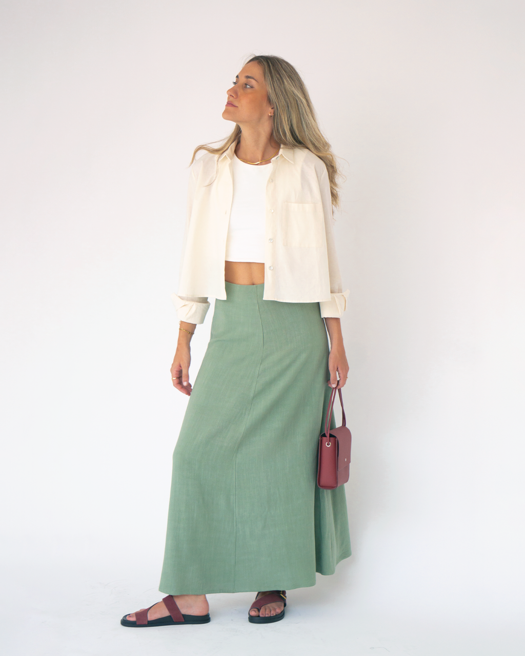 falda brisa verde △