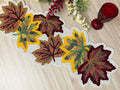 Fall Maple Leaf Beaded Table Runner