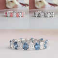 Oval Cut Lab Grown Diamond Full Eternity Wedding  Band