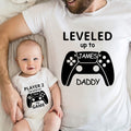 Conjunto personalizado de body y camiseta de algodón 100% para bebé con nombre y apodo Primer regalo de Baby Shower del Día del Padre para el bebé Papá