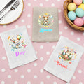 Guirnalda personalizada Huevo de Pascua Lindo Conejito Servilleta de lino con nombre Decoración de mesa festiva Regalo de Pascua para amigos de la familia