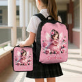 Personalizado lindo nacimiento de flores de hadas mochila estuche de lápices bolsa de almuerzo con el nombre de vuelta a la escuela temporada de cumpleaños de regalo para las niñas