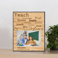 Portarretrato de madera personalizado con texto de agradecimiento por la vuelta al cole Regalo del Día del Profesor para el profesor