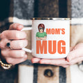 Personalizada Cool brazos cruzados personaje de dibujos animados 12 oz taza de esmalte con el nombre de regalo de cumpleaños para el amigo de la familia Kid