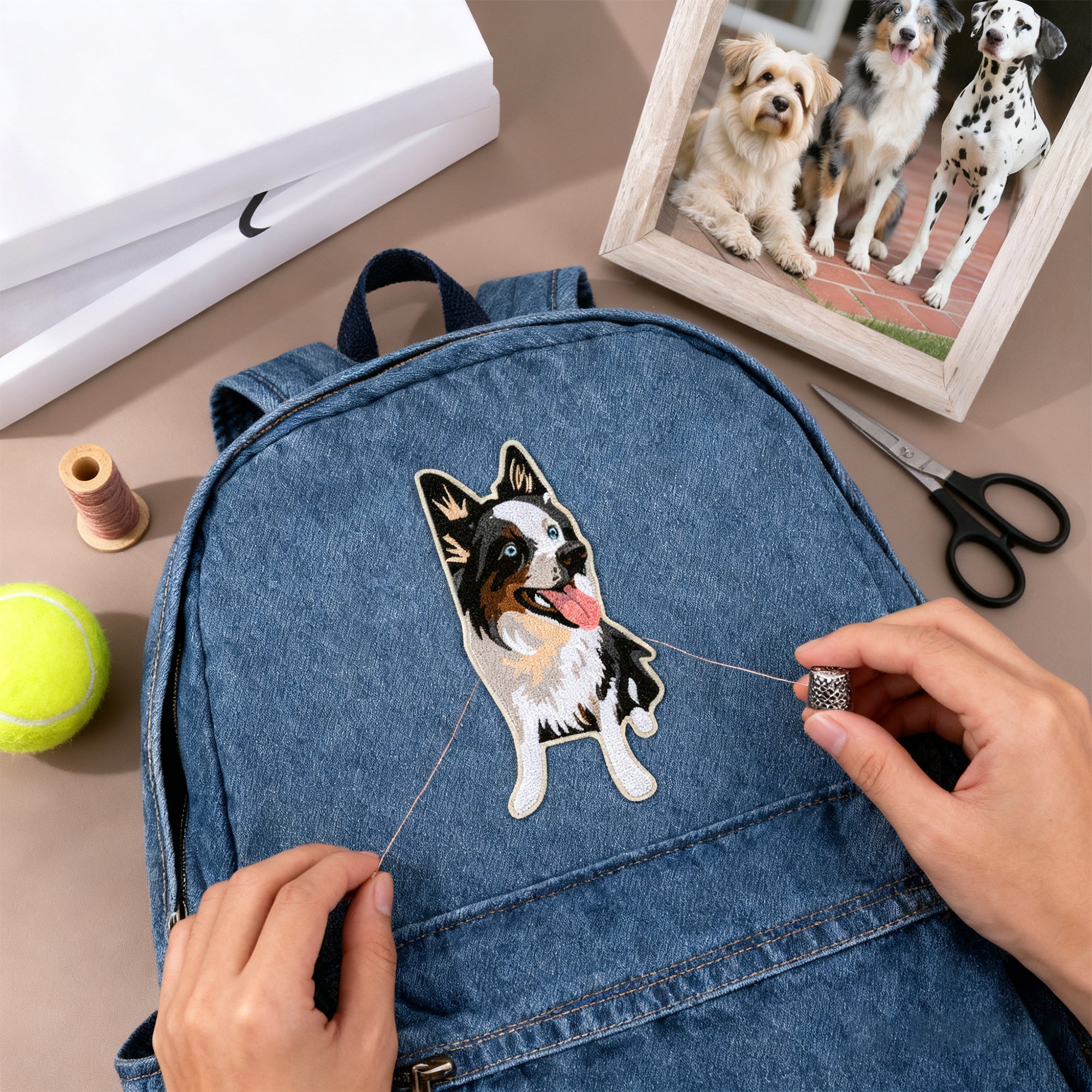 Personalizado bordado perro gato mascota foto Iron-On etiqueta del partido del animal doméstico regalo de cumpleaños para los amantes de las mascotas propietario de la costura entusiastas