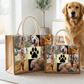 Bolsa de yute grande con nombre para mascota personalizada con foto de la pata Regalo de fiesta de cumpleaños de uso diario para el dueño de una mascota