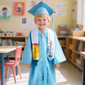 Personalizada en forma de lápiz Estrella de Graduación de Kindergarten Estolas Bata con Nombre y Grado Clase de 2026 Regalo de Graduación de Kindergarten para Niños