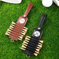 Palo de golf personalizado Monograma de cuero Golf Tee Holder con nombre y 7 piezas Tees Accesorios deportivos Cumpleaños Día del Padre Regalo para los jugadores de golf