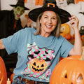 Personalizada Tema de Halloween Preppy Coqueta Camiseta Sudadera con Inicial Fiesta de Halloween Regalo para Amigos de la Familia