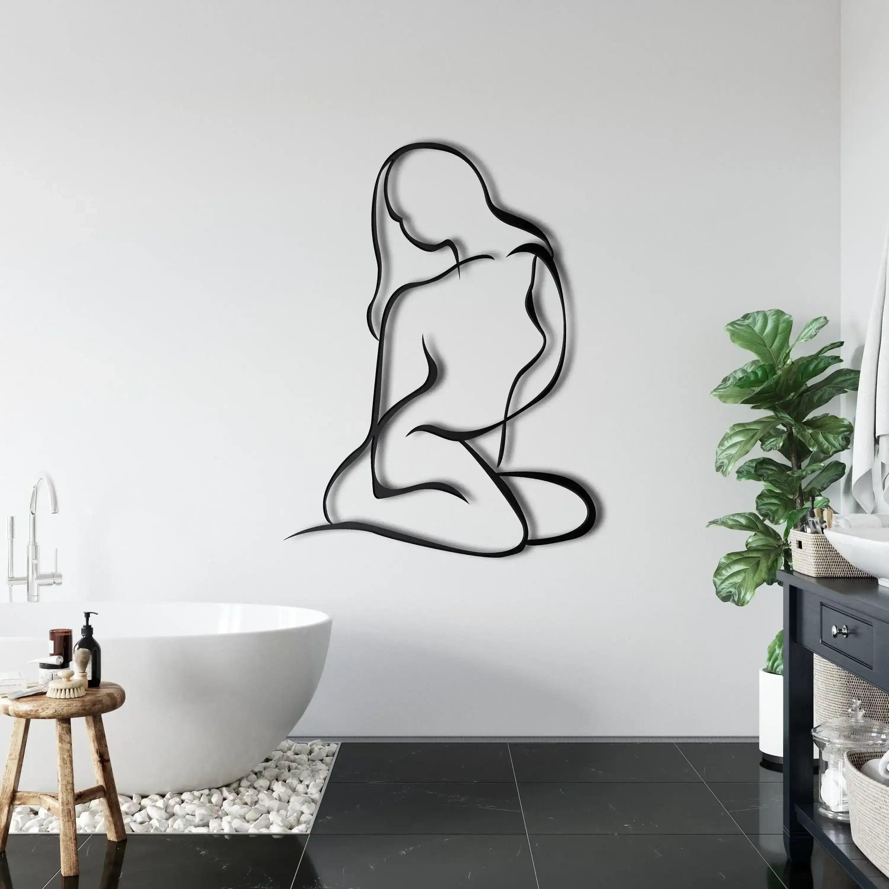 Female Body Beauty Metal Wall Decor