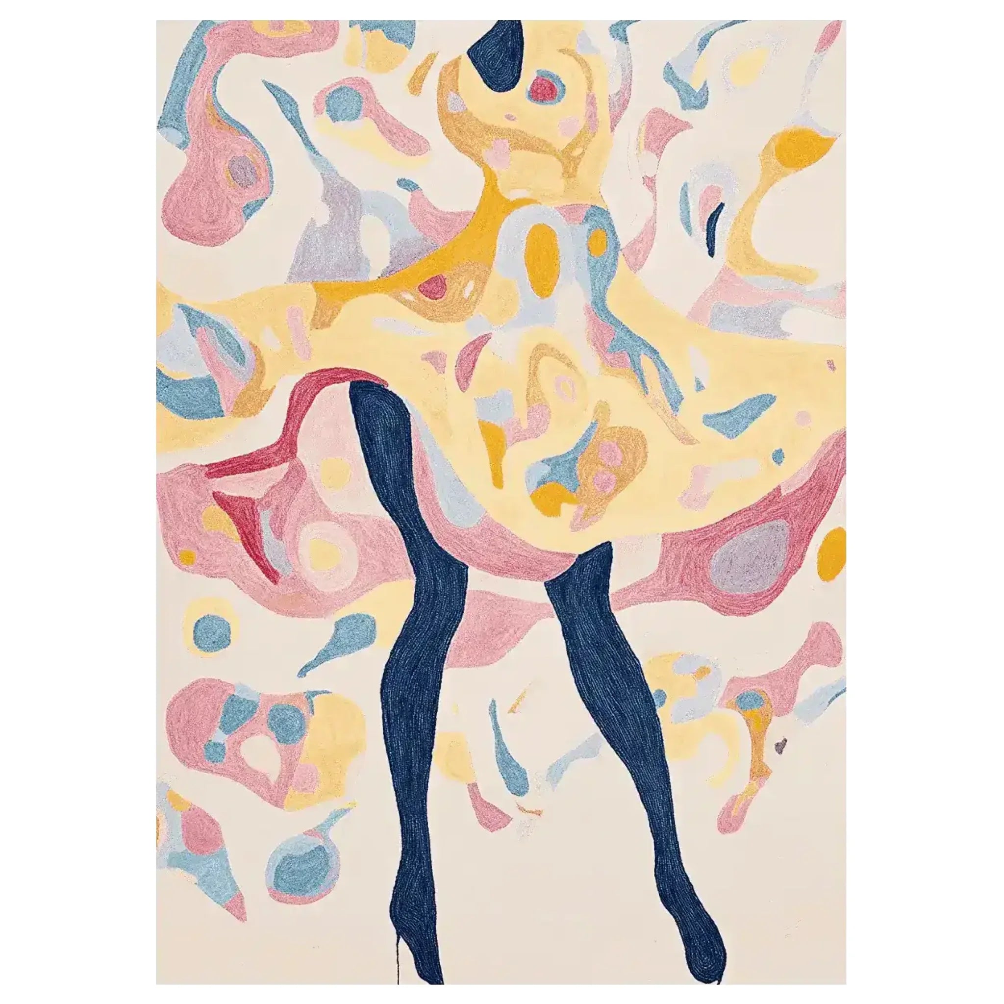 Feminine Art Moment Hand Tufted Rug