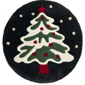 Festive Evergreen Round Hand Tufted Rug