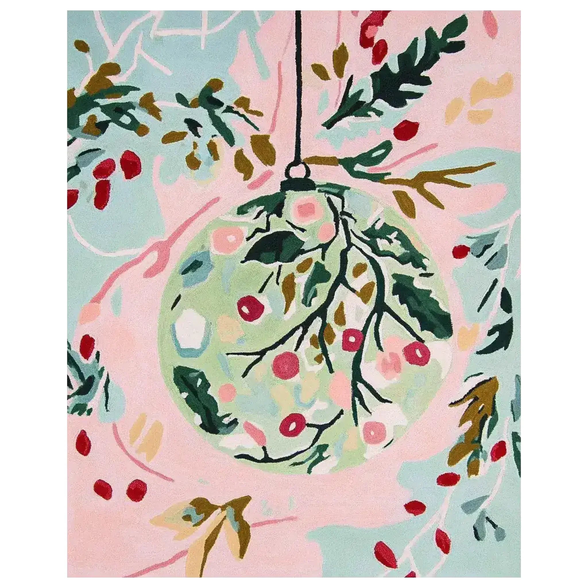 Festive Ornament Dreams Hand Tufted Rug