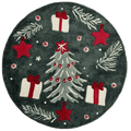 Festive Whimsy Round Hand Tufted Rug