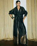 Black & Gold Moulin Shirt With Noir Jumpsuit By KYNAH, Luxury Indian Fashion & Bridal Wear