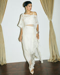 Myrtle Lace Cape With Bustier And Daria Skirt By KYNAH, Luxury Indian Fashion & Bridal Wear
