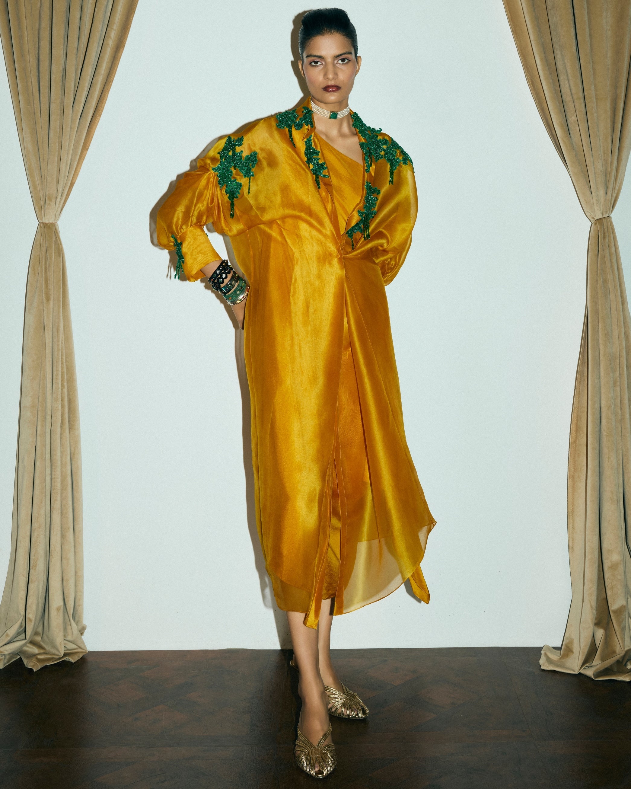 Moulin Shirt And Mimosa Dress By KYNAH, Luxury Indian Fashion & Bridal Wear