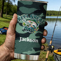 Vaso de pesca de camuflaje personalizado de 20 oz con nombre Uso diario Día del padre Cumpleaños Regalo para el padre Abuelo