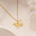Collar Personalizado Flor Mariposa con Nombre Joyería Minimalista Regalo de Cumpleaños Aniversario para Mujer