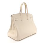 Hermes Taurillon Clemence Birkin 35 Craie