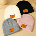 Personalizado estilo cómic personaje de dibujos animados suave gorro de punto con nombre accesorio de invierno regalo de cumpleaños para hombres mujeres familia