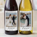 Etiquetas adhesivas para vino personalizadas con nombre y fecha para aniversario de boda de novios