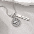 Personalizado grabado Nombre Brújula Collar Dainty Joyería Cumpleaños Aniversario Graduación Regalo para Mujeres Hombres Viajeros