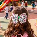 Moño para el pelo personalizado con nombre en forma de lápiz con diseño de autobús escolar multicolor Regalo de cumpleaños de vuelta al cole para niñas