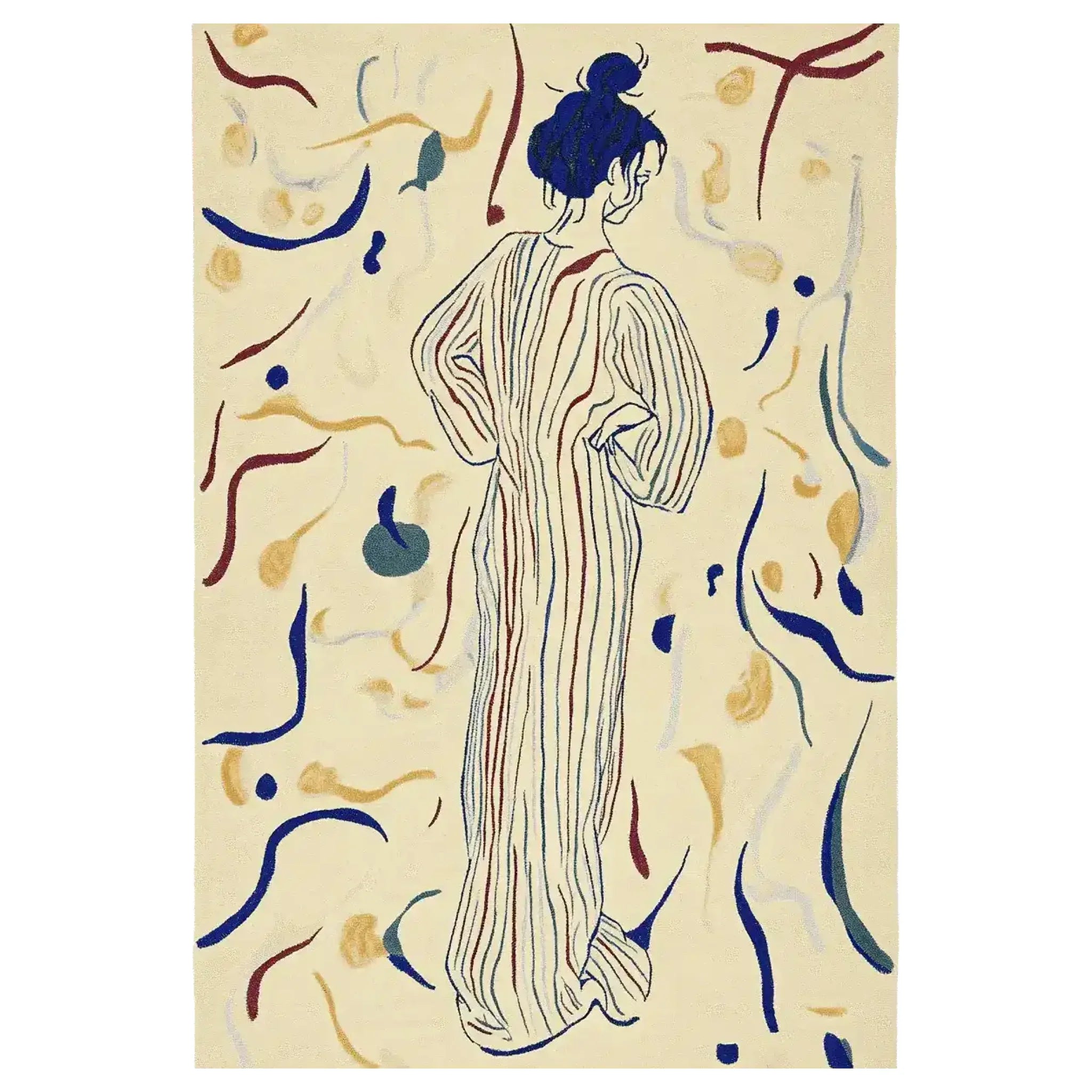 Figurative Thread Story Hand Tufted Rug