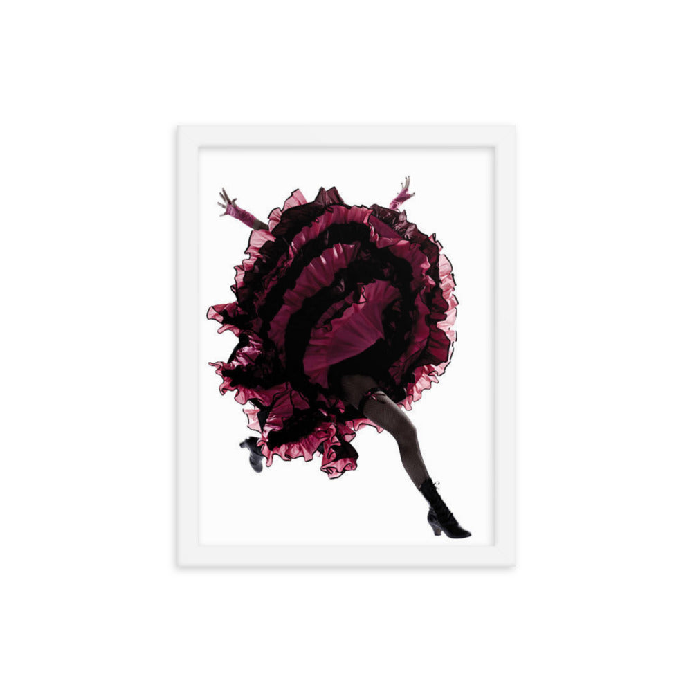 Flamenco Flare | Dance-Art Framed Poster #53 (17.5" H x 13.5" W)