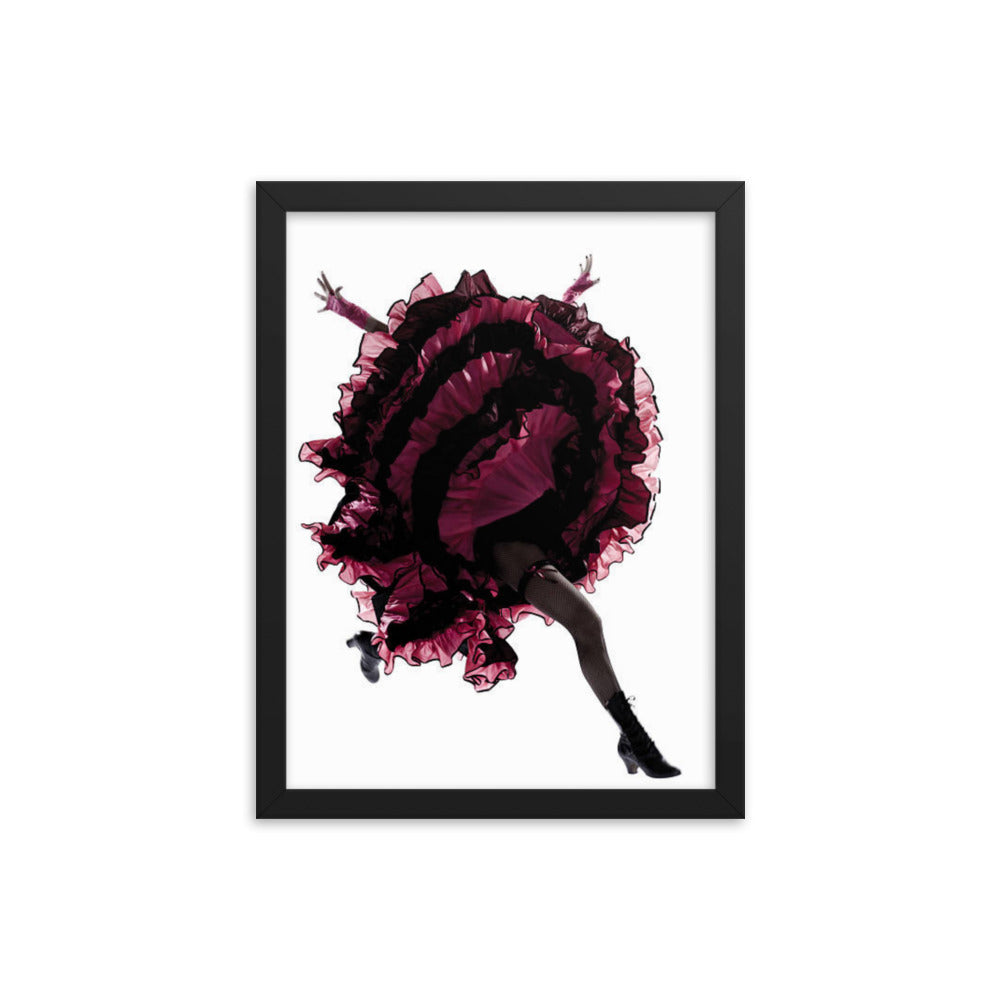 Flamenco Flare | Dance-Art Framed Poster #53 (17.5" H x 13.5" W)