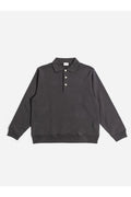 Handvaerk Flex Polo Sweat Sweatshirt — Black
