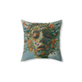 Floral Abstract Portrait Throw Pillow