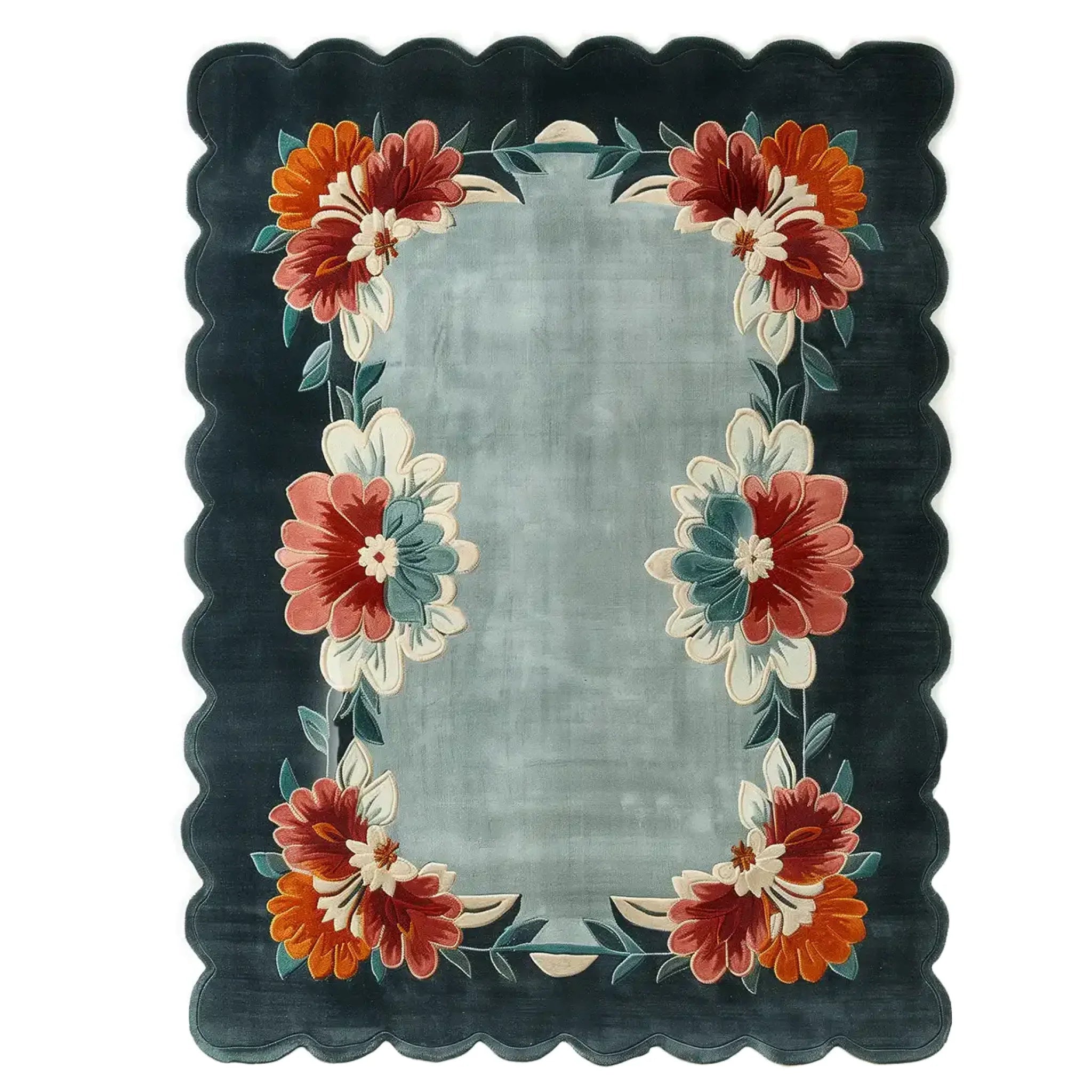Floral Harmony Hand Tufted Wool Rug