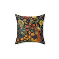 Floral Reverie Garden Goddess Throw Pillow