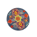 Flower and Butterfly Round Beaded Placemat