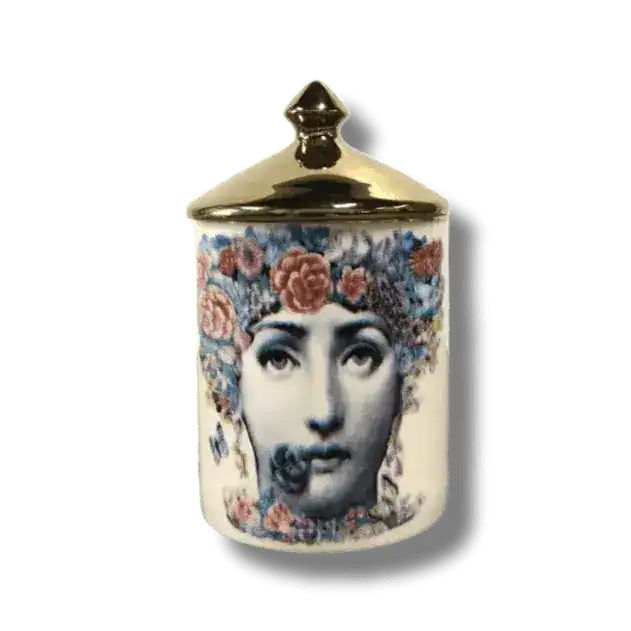 Flower Lina Cavalieri Candle Jar with Gold Lid