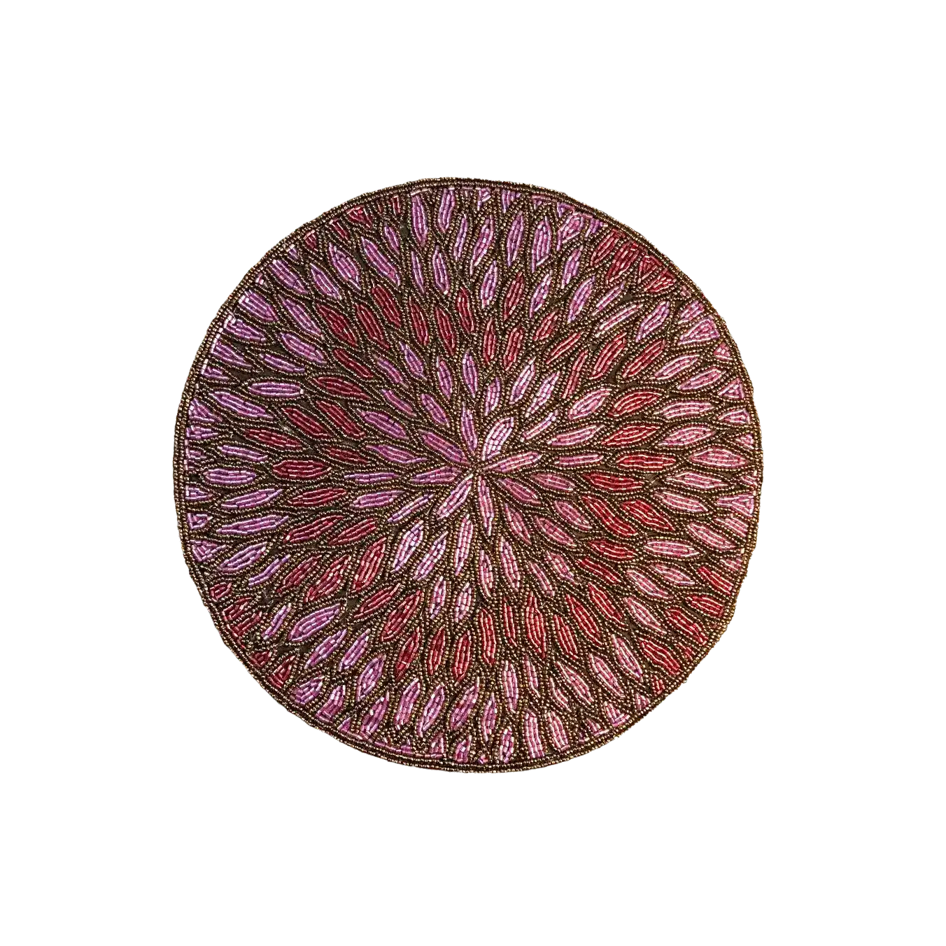 Flower Petals Beaded Scalloped Placemat - Pinkish