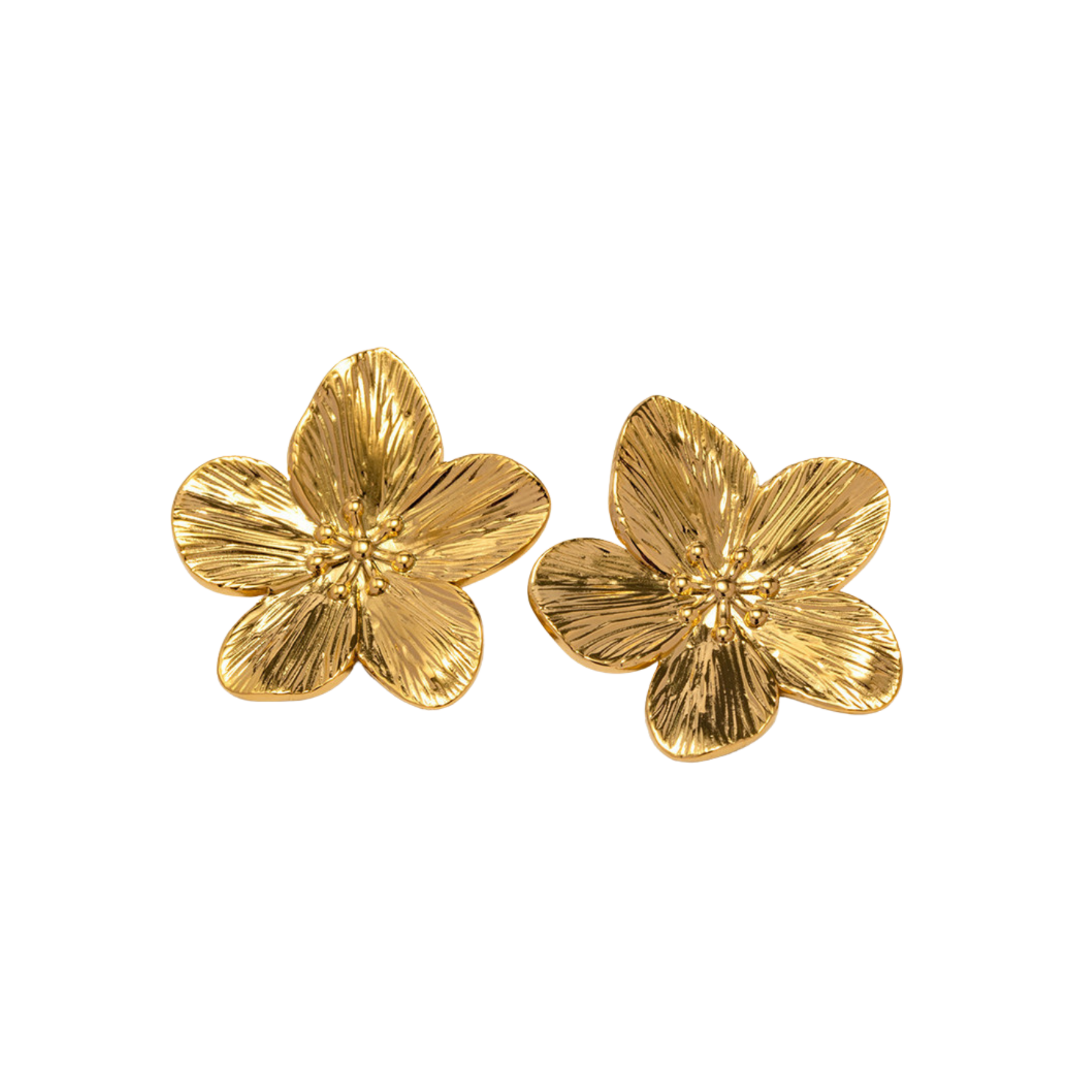 Gold Flower Earrings
