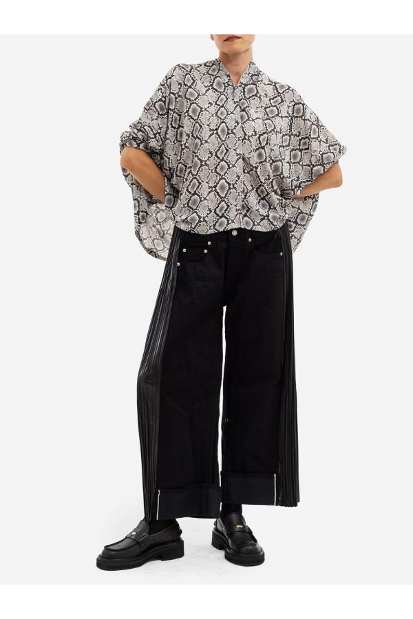 Camisa extragrande con estampado de pitón de Junya Watanabe — Multicolor