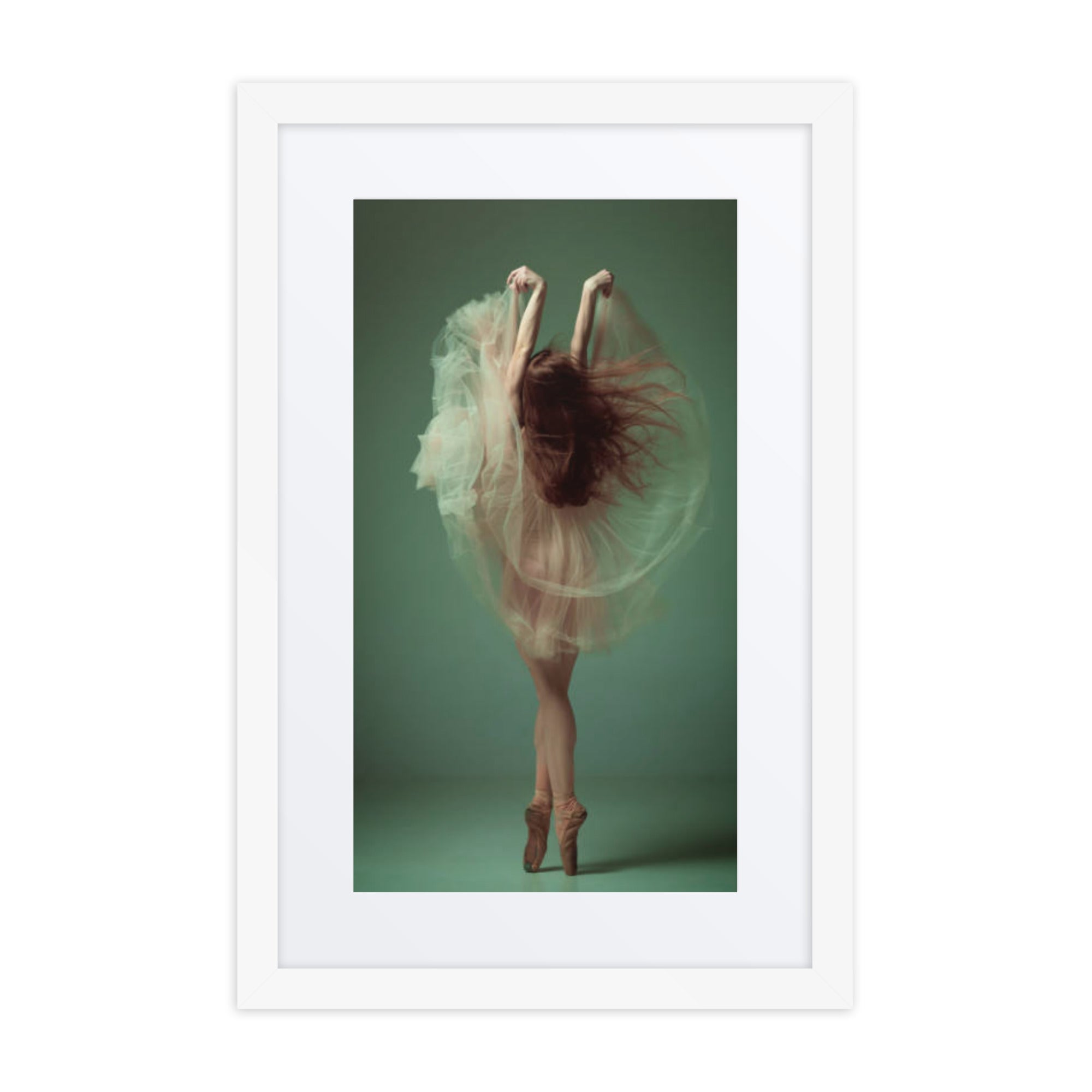 Flowing Elegance | Dance-Art Framed Poster #69 (23.5" H x 17.5" W)