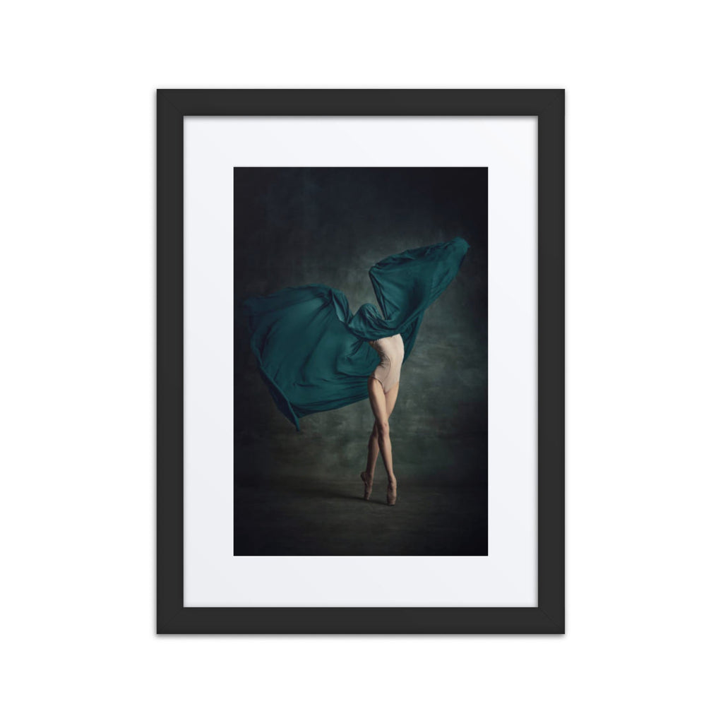 Flowing Elegance | Dance-Art Framed Poster #45 (21.5" H x 17.5" W)