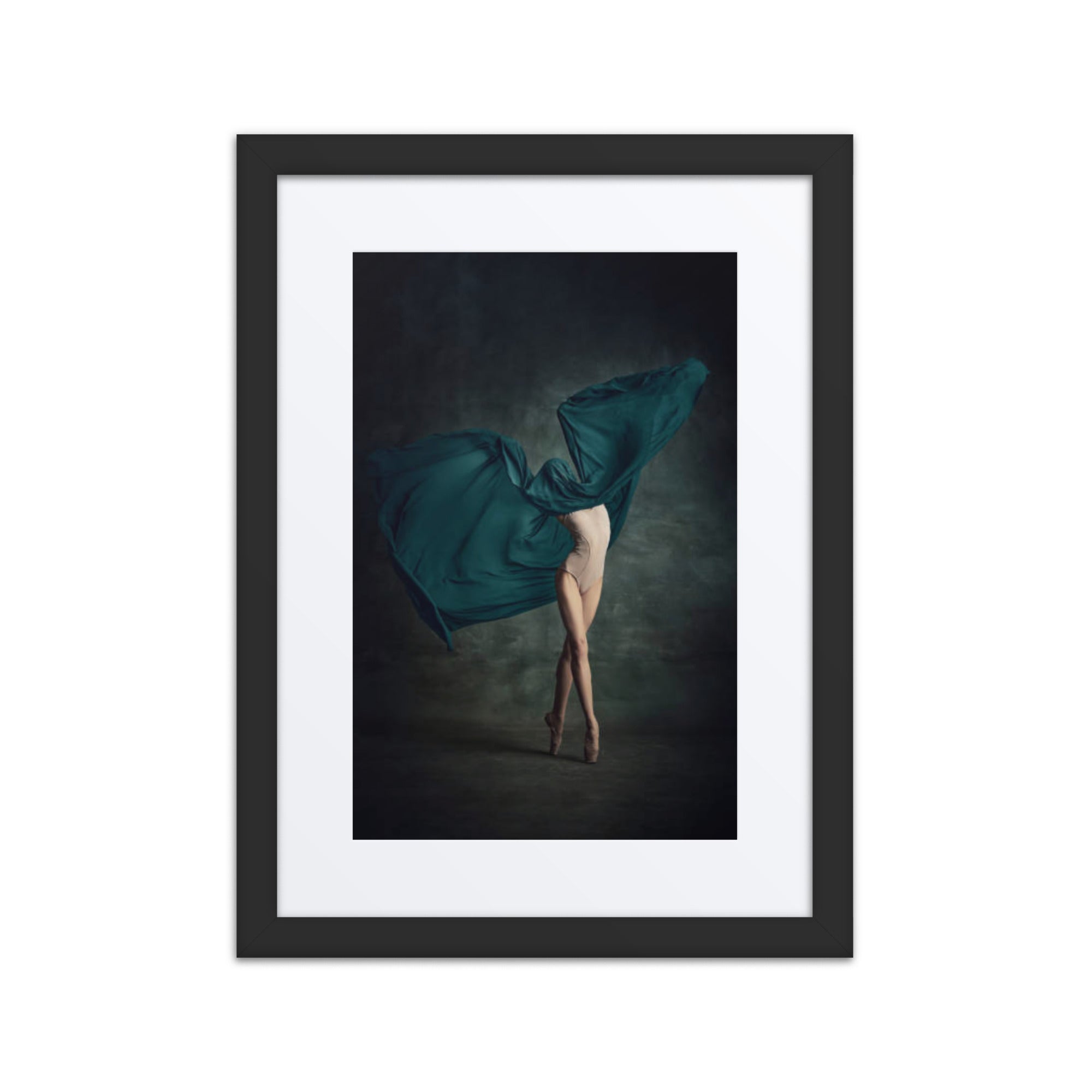 Flowing Elegance | Dance-Art Framed Poster #45 (21.5" H x 17.5" W)